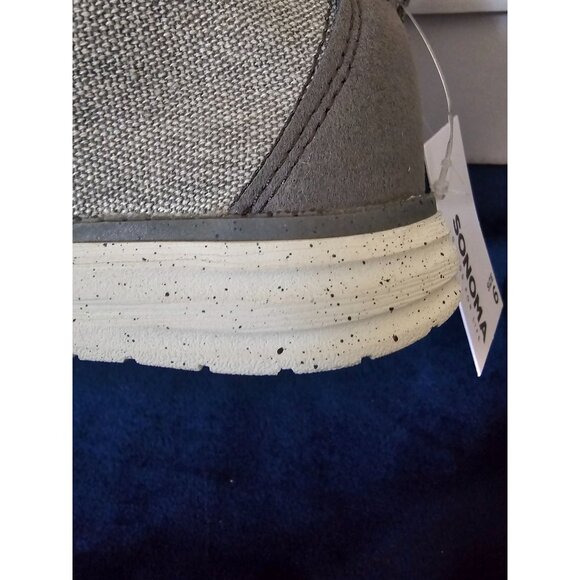 Sonoma Mens Gray Canvas Slip-On Shoes Size 6 With Memory Foam For Comfort - Picture 7 of 9